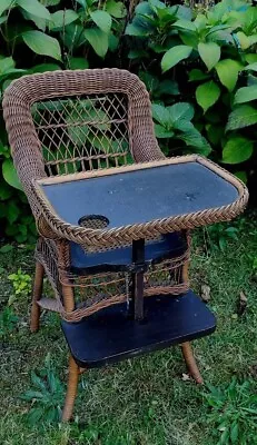 RARE! Vtg Wicker Child High Chair  • $225