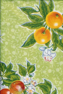 Oilcloth Fabric Summer Fruit Lime Green Pattern Sold In Yard Or Bolt • $119.99