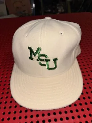 Vintage Michigan State University SnapBack Hat Spell Out AJD College NWOT Fleece • $0.99