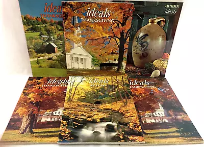 Ideals Magazines Fall Autumn Thanksgiving Themes USA Vintage Lot Of 6 • $24.99