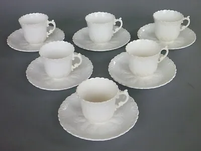 £36 • Buy Aynsley White Lace Coffee Set - 6 Coffee Cups & Saucers