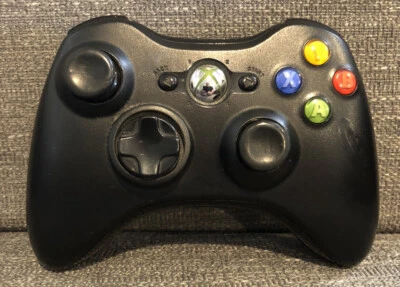 $22.99 • Buy Official Microsoft Xbox 360 Black Wireless Game Controller OEM Remote WORKS READ
