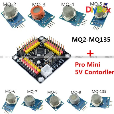 MQ-2 3 4 5 6 7 8 9 135 Gas Detection Alarm Sensor Module+Pro Mini 5V Controller • $18.81