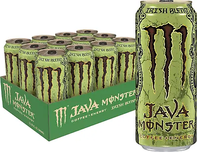 Java Monster Irish Blend Coffee + Energy Drink 15 Ounce Pack Of 12 • $44.69