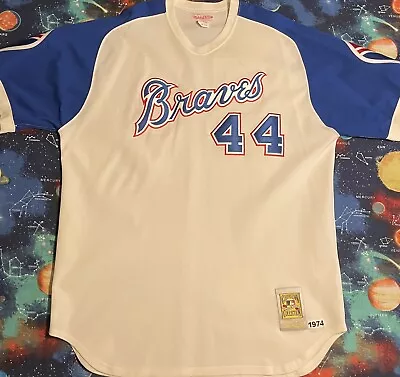Authentic Vintage Mitchell & Ness Milwaukee Braves Hank Aaron Baseball Jersey • $429.99