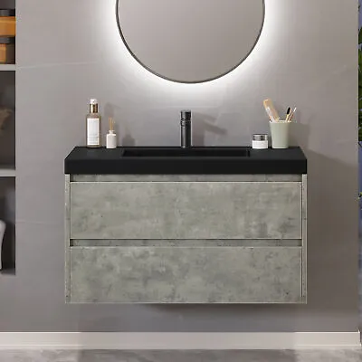 36'' Modern Bathroom Vanity Cabinet Vessel Sink Wall Mounted Storage Organizer • $260.72