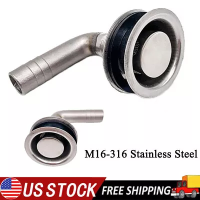 90° 316 Stainless Steel Boat Fuel Tank Vent 16MM Boat/Gas Tank Fuel Breather US • $15.37