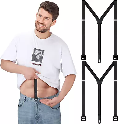2 Pc Hidden Suspenders For Men Under The Shirt Invisible Adjustable Suspender XL • $20.99