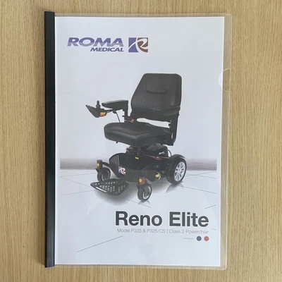 £9.35 • Buy Manual + Extra Info For The Reno Elite Powerchair P325 - Roma Medical Shoprider