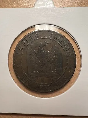 £0.99 • Buy 1854 Franse Napoleon Iii 10 Dix Centimes Bronze Coin