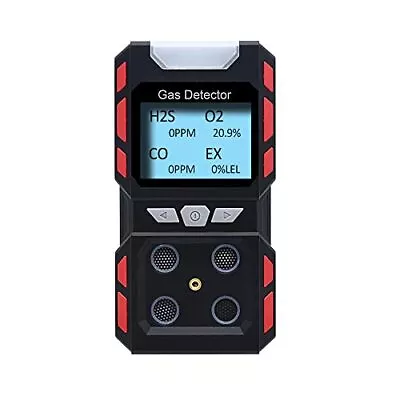 Gas Detector GiiHoo 4 Gas Leak Detector For H2S O2 CO And EX Portable Visua... • $89.99