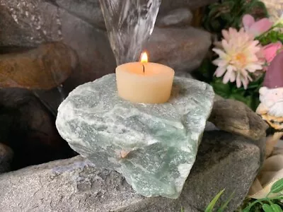 Green Quartz Candle Holder/ Green Quartz Tea Light Holder/Crystal Tea Light Hold • $15.30