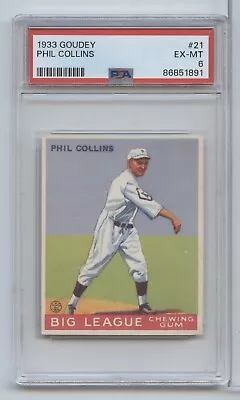 1933 Goudey Phil Collins #21 PSA 6 • $127.50