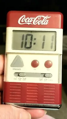 Coca-Cola Digital Travel Alarm Clock 1998 Vintage Preowned - Works • $10.95