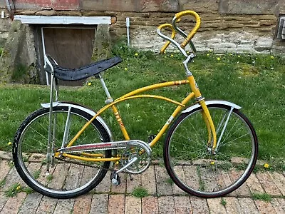 Vintage Original 1969 Sears Spyder 24  Muscle Bike Yellow Billy Bars Murray Rare • $425