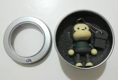 Cute Monkey USB Flash Memory Drive 4GB Thumb Drive - Grayish Brown • $19