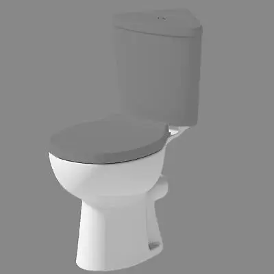 Bathroom Close Coupled Toilet WC Pan White Ceramic Box Rim Cistern Not Included • £79.99