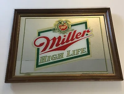 Miller High Life Mirror Beer Sign Man Cave Bar Decor Wall Art  Champagne Of Beer • $49.99