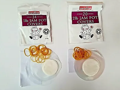 Caroline Jam Pot Covers Kit 1lb 2lb Jar Preserves Chutney Pickle Label Wax Seal • £3.49