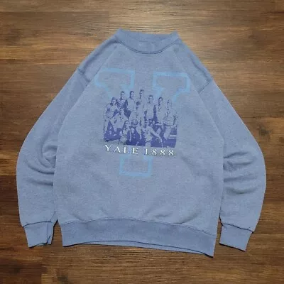 Vintage 90s Galt Sand Yale University Light Blue College Graphic Crewneck Medium • $35