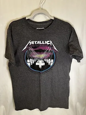 Metallica Master Of Puppets Crosses Graveyard Purple Dark Gray T-Shirt Mens L • $10