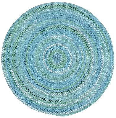 $120 • Buy Capel Rugs Waterway Soft Cotton Chenille Round Braided Rug Deep Blue Sea #400