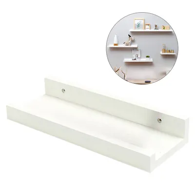 Narrow Floating Wall Shelves Shelf Shelving Kit Rack Decorating Display 2 Colors • £20.81