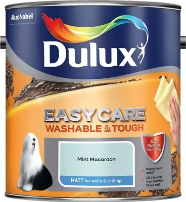 £14 • Buy Dulux Paint Easycare - Matt - 2.5L - Mint Macaroon - Paint - Washable & Tough 
