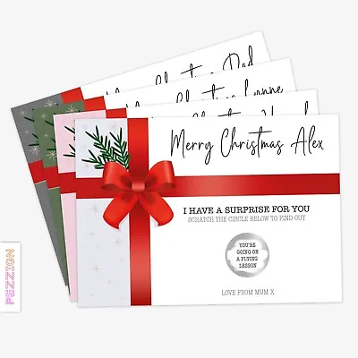 £3.99 • Buy Personalised Christmas Scratch Card, Surprise Gift Reveal Voucher, Gift Idea