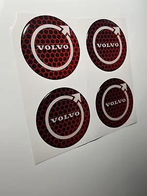 Set Of 4 3D Center Wheel Cap Stickers Volvo Emblem Logo Rims Decal • $13.56
