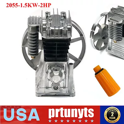  Aluminum Air Compressor Pump Twin Cylinder Oil Lubricated Belt Drive W/Silencer • $128