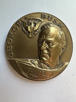 Medallic Art Co 1989 George H.W. Bush Inaugural Bronze Medal • $24.99