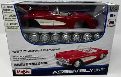 Maisto - 1:24 1957 Chevrolet Corvette Assembly Line - Die Cast Model Kit • $20.99