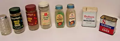 Mixed Lot Of  Vintage Durkee's Schilling Ann Page Spice Tins Sugar Bottles • $5.99