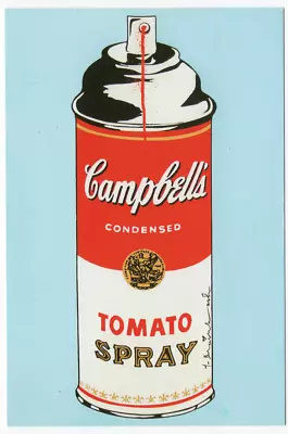 MR BRAINWASH CAMPBELLS SPRAY CAN PROMOTIONAL POST CARD PRINT SHOW CARD Warhol • $39.95