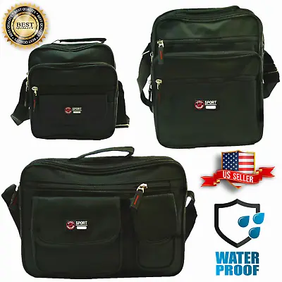 Black Waterproof Business Crossbody Briefcase Messenger Shoulder Satchel Bag • $10.99