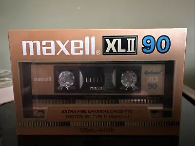 MAXELL XLII 90 SEALED MADE IN JAPAN Gold Label Blank Cassette • $14.99