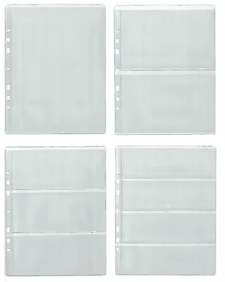 Pages For Banknote Album And Dividers - BIG CHOOSE - Four Type Sleeve 1 2 3 4 • £2.19