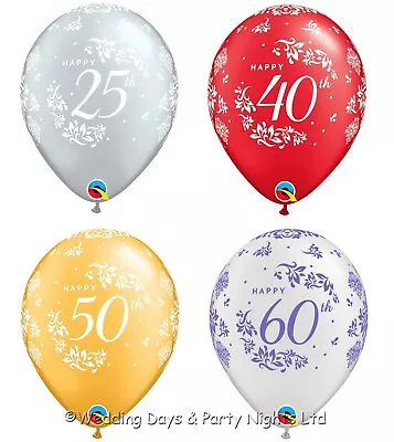 10 Happy Anniversary / Happy Birthday 11  Balloons Helium/Air Party Decorations • £2.98