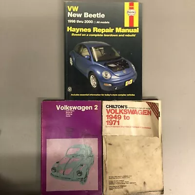 Volkswagen Beetle Service Manual Bundle 1949-71 & ‘98-‘00 Haynes Chilton • $29.95