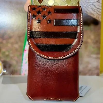 Montana West Cell Phone Holder Holster Genuine Leather Belt Loop  American Pride • $35