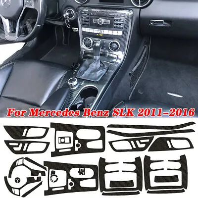 For Mercedes Benz SLK R172 5D Carbon Fiber Pattern Interior DIY Trim Decals • $36.80