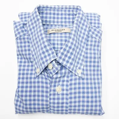 Burberry London Gingham Check Dress Shirt Men's Small Long Sleeve Button-Down • $39.95
