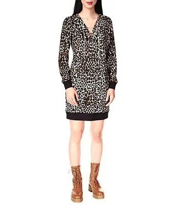 MICHAEL Michael Kors Women's Cheetah-Print Velour Dress 7B 1667 • $18.96
