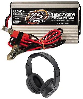 $229.95 • Buy XS Power HF1215 High-Freq AGM Battery Intelli Charger D375 D680 S925+Headphones