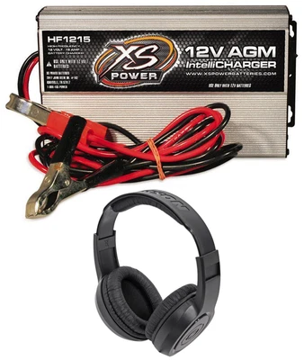 $229.95 • Buy XS Power HF1215 High-Freq AGM Battery Intelli Charger D375 D680 S925+Headphones