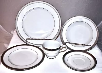 MIKASA PALATIAL PLATINUM CHINA-4 Sets Of 5 PIECE PLACE SETTINGS  -NEW In BOX- • $120