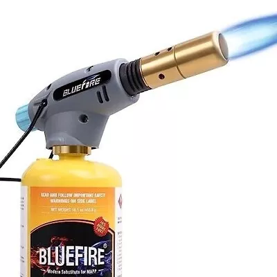 BLUEFIRE Handy Cyclone Torch Head Portable Brass Gas Torch Trigger Self-Ignition • $27.99