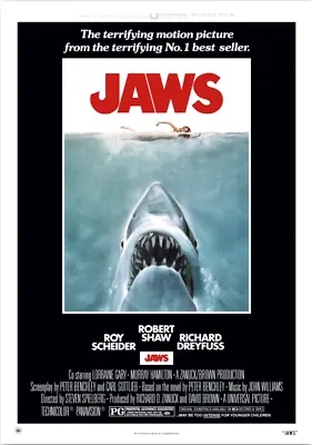 Jaws Roger Kastel Movie Film Poster Lithograph Print Art Spot Mondo • $139