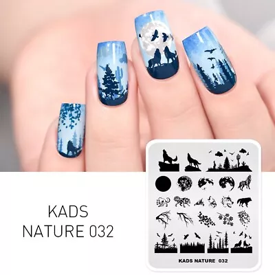 KADS Nail Art Stamping Plate Leaves Image Template DIY Design Summer Theme • £3.11